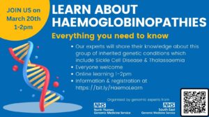 Information about our online learning session about Haemoglobinopathies