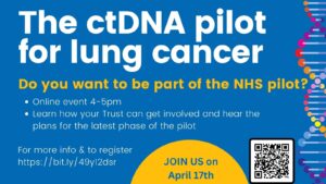 Details of an online session which will share details of the next phase of the ctDNA pilot for lung cancer patients.