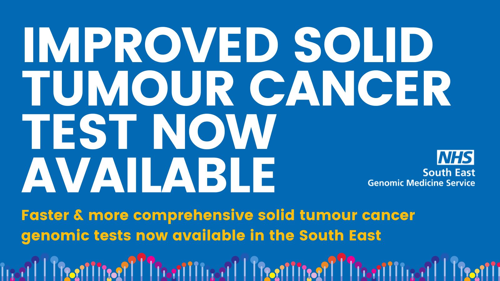 Information about new technology which will improve genomic testing for cancer patients.