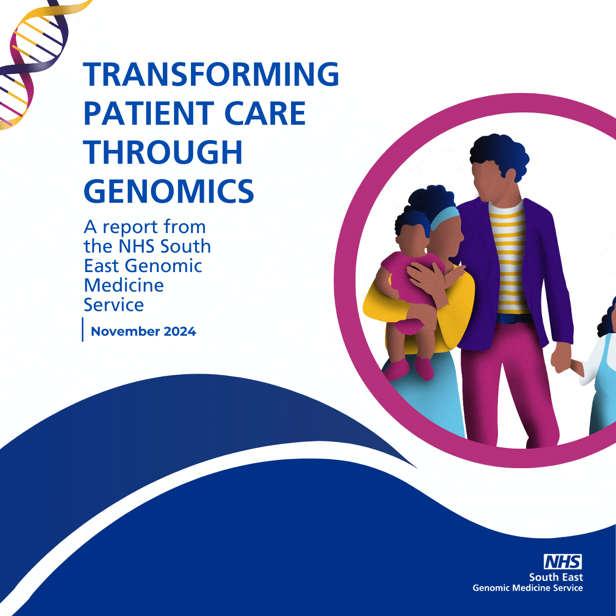 Image from the front cover of the report Transforming patient care through genomics