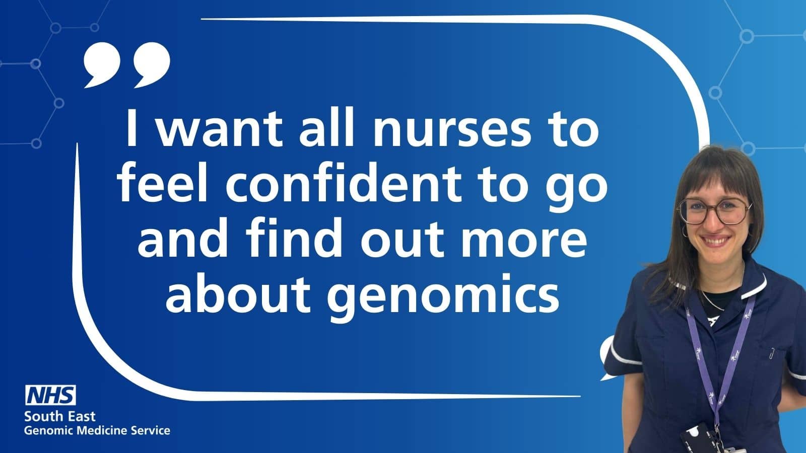 Nurse Alessia talks to us about her passion for genomics.