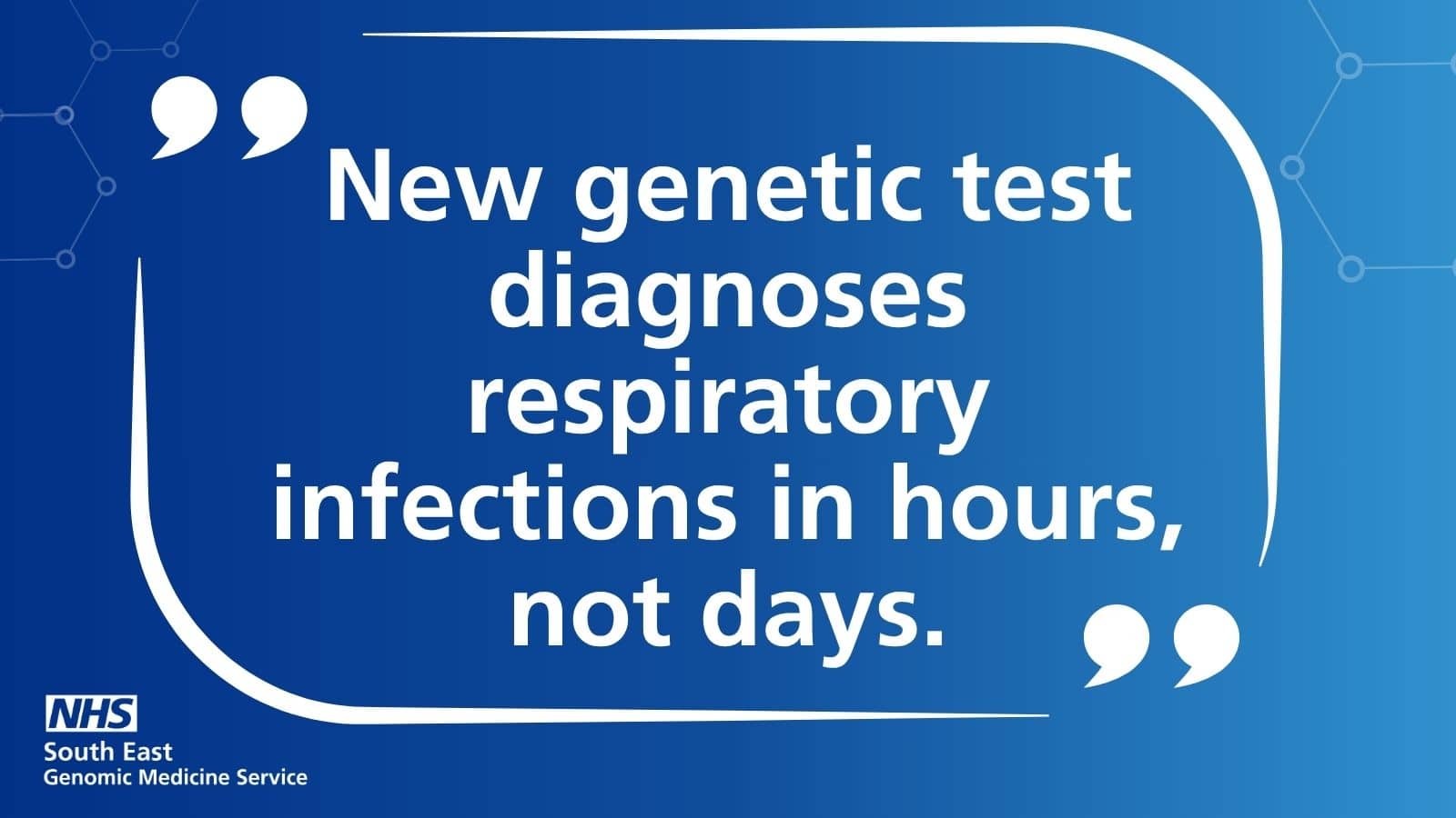 New genetic test diagnoses respiratory infections in hours, not days
