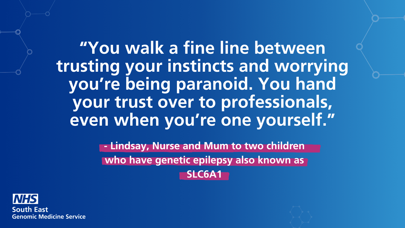 Video of A nurse and mum to two children with genetic epilepsy who knew something wasn’t quite right